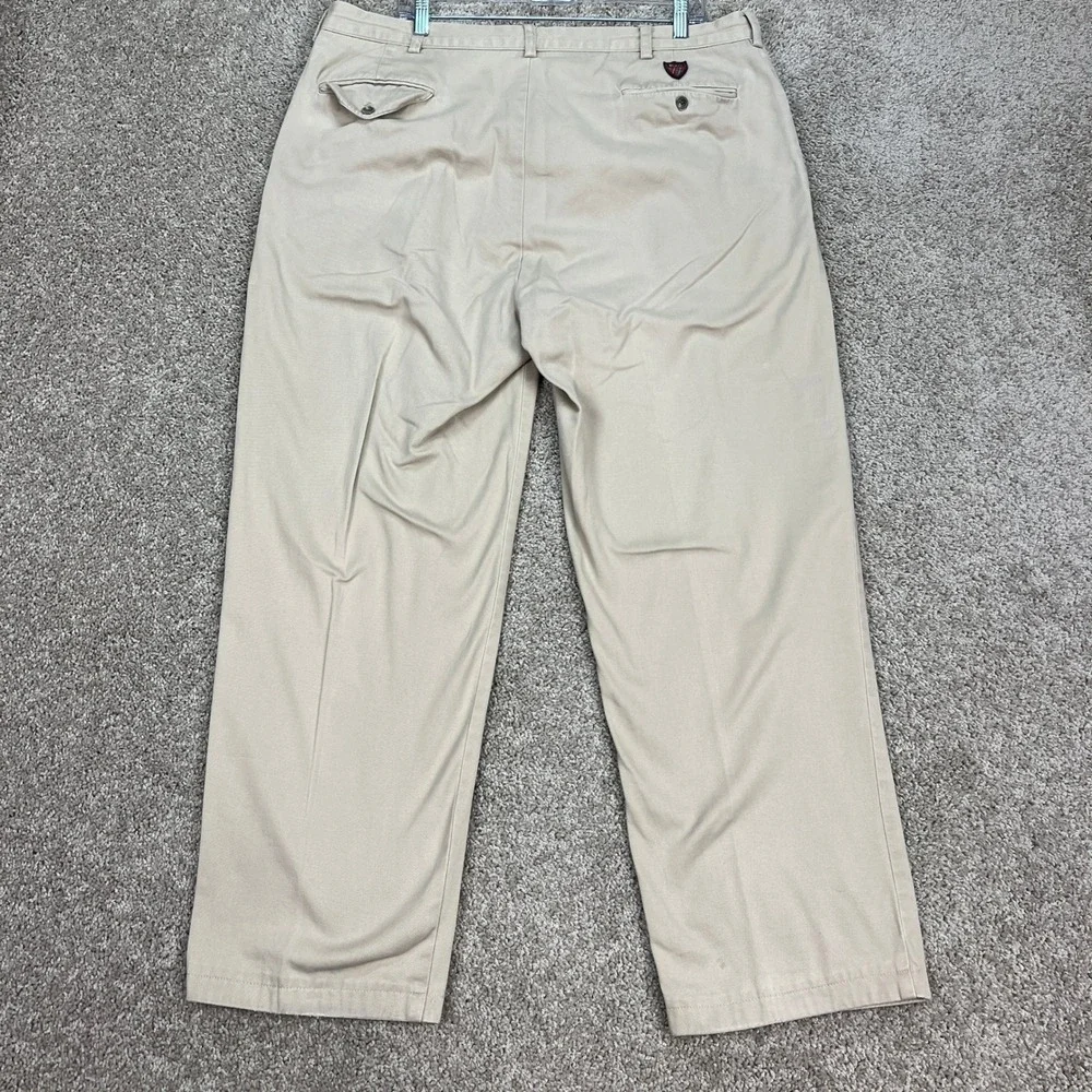 Polo Golf Ralph Lauren Pants Mens 39x29 Beige‎ Straight Leg Pleated Flap Pocket